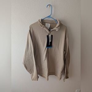 Men's Tan Quarter-Zip Shirt